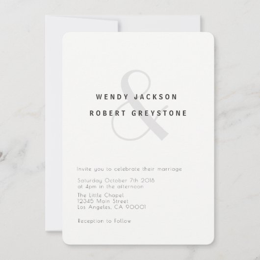 Moderne Botanische bruiloft uitnodiging (Voorkant)