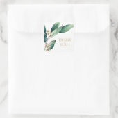 Moderne botanische bruine brute brute brute bruids vierkante sticker (Tas)