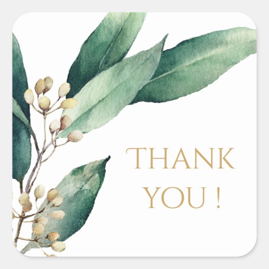 Moderne botanische bruine brute brute brute bruids vierkante sticker (Voorkant)