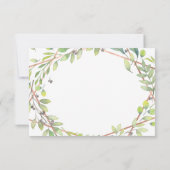 Moderne Botanische | Copper Look Bruiloft RSVP (Achterkant)