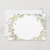 Moderne Botanische | Copper Look Bruiloft RSVP Kaartje (Achterkant)