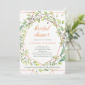 Moderne Botanische | Copper Look Vrijgezellenfeest Kaart (Staand voorkant)