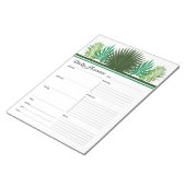 Moderne botanische dagelijkse planner notitieblok (Schuin)