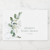 Moderne botanische Eucalyptus Aangepast Vrijgezell Sparkling Wijnetiket (Enkel label)