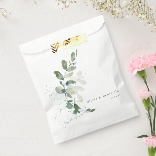 Moderne botanische Eucalyptus aangepaste bruiloft Bedankzakje (Gezegeld)