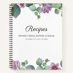 Moderne botanische eucalyptus bruiloftreceptie rec notitieboek