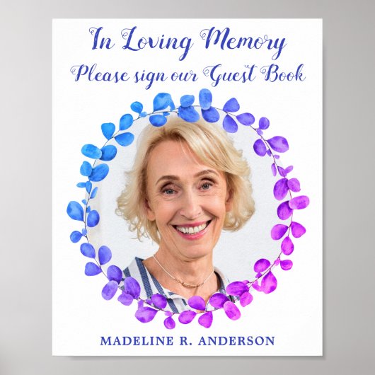 Moderne Botanische Foto Herdenkingsboek Gastboek F Poster (Voorkant)