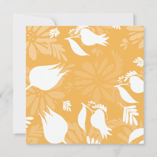 Moderne botanische geelgrijze tulpverbinding (Achterkant)