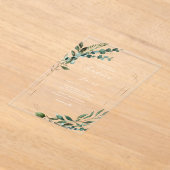 Moderne botanische geometrische bruiloft acryl uitnodigingen (Laagn)