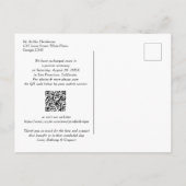 Moderne Botanische Greenery QR code foto bruiloft  Aankondigingskaart (Achterkant)