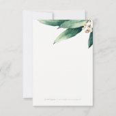 Moderne botanische groen rustieke bruiloft RSVP Kaartje (Achterkant)