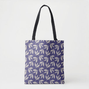 Moderne botanische inspiratie blauw & grijs draagtas