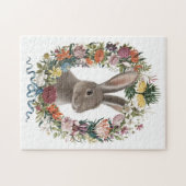 Moderne  botanische konijnenpuzzel legpuzzel (Horizontaal)