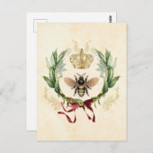 Moderne  botanische koningin briefkaart (Voorkant / Achterkant)