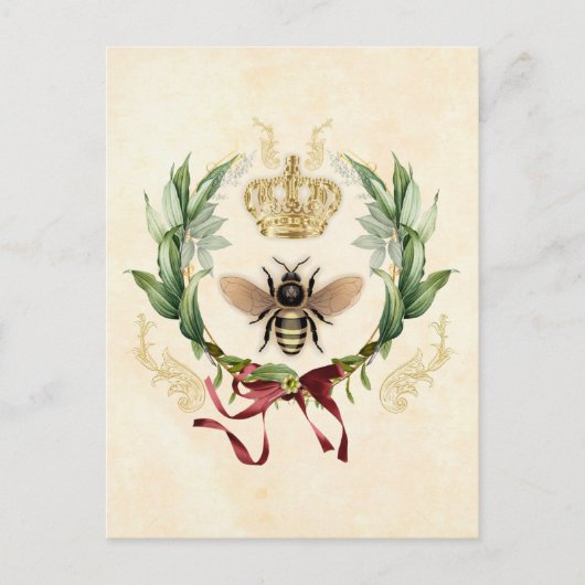 Moderne  botanische koningin briefkaart (Voorkant)