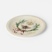 Moderne  botanische koningin papieren bordje (Gekanteld)