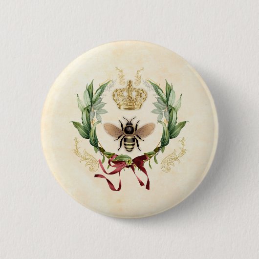 Moderne botanische koningin ronde button 5,7 cm (Voorkant)