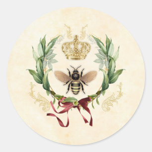 Moderne  botanische koningin ronde sticker
