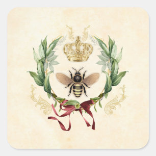 Moderne  botanische koningin vierkante sticker