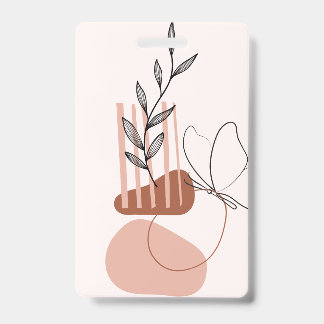 Moderne Botanische Kunstprint, Badge