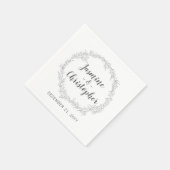 Moderne Botanische Leaf krans bruiloft serveren Servet (Hoek)