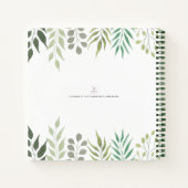 Moderne botanische lederophaaldiensten notitieboek (Achterkant)