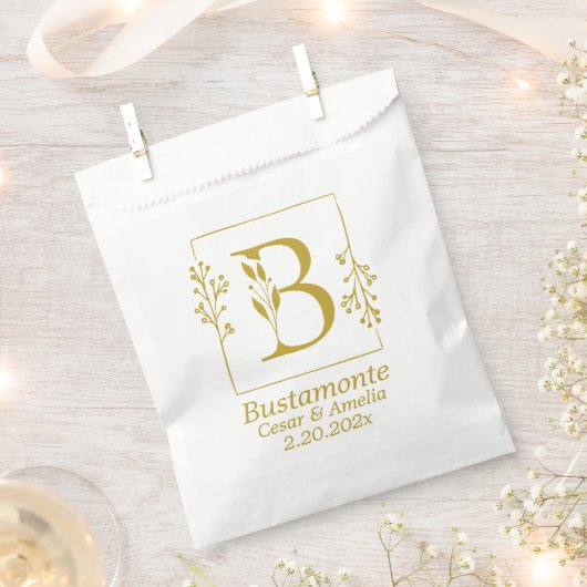 Moderne botanische letter B gepersonaliseerd Bedankzakje (Geknipt)