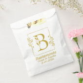 Moderne botanische letter B gepersonaliseerd Bedankzakje (Gezegeld)