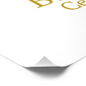 Moderne botanische letter B gepersonaliseerd Perfect Poster (Hoek)