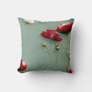 Moderne Botanische Minimalistische Subtiele Bloemp Kussen