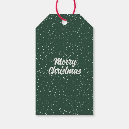 Moderne Botanische Naam Waterverf Script Kerst Cadeaulabel (Achterkant)