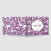 Moderne botanische Paarse Gastenboek (Volledig)