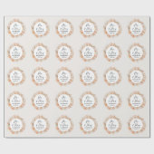 moderne, botanische pamapgras, de heer & mevrouw. cadeaupapier (Vlak)