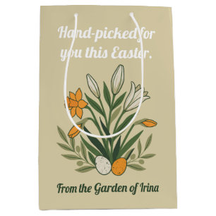 Moderne Botanische Pasen Zegeningen Medium Cadeauzakje