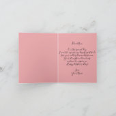 Moderne botanische pastel lijnkunst Moederdag Kaart (Binnen)