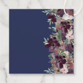 Moderne botanische Roos Gold Weddenschap Hartelijk Bedankjes Labels (Achterkant)