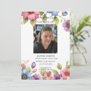 Moderne botanische rouw- en herdenkingsdienst e-vi kaart