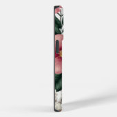 Moderne botanische roze bloemen monogram Case-Mate iPhone case (Achterkant / Rechts)