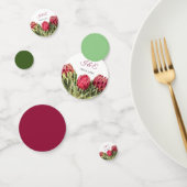 Moderne botanische roze protea Floral Wedding Gues Confetti (Groep)