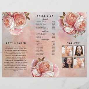 Moderne botanische roze roze pony plus foto's