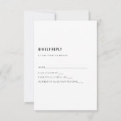 Moderne botanische RSVP kaart (Achterkant)