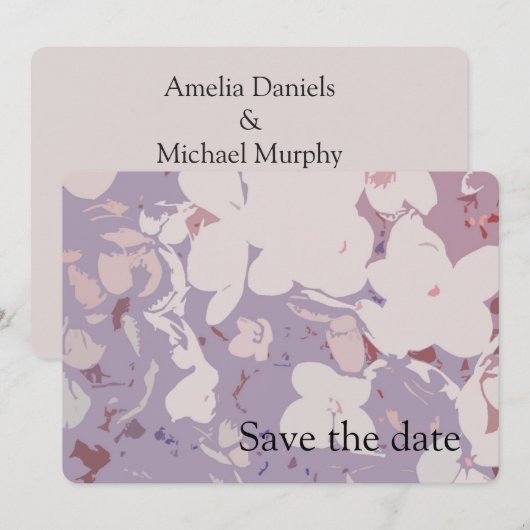 Moderne botanische Save The Date (Voorkant / Achterkant)