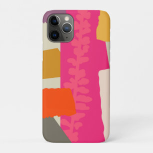 Moderne botanische silhouet artistieke kleurblokke iPhone 11 pro hoesje