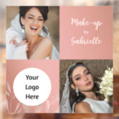 Moderne botanische stoffige roos boho foto script  raamsticker (Vel 2)