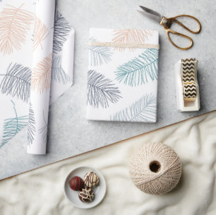 Moderne Botanische Tropische Bladeren Trouwcadeau Cadeaupapier
