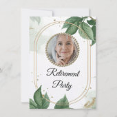 Moderne botanische uitnodiging voor foto-opvoeding (Achterkant)