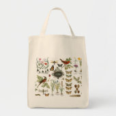moderne  botanische vogels en bloemen in frankrijk tote bag (Voorkant)