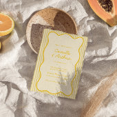 Moderne Boter Geel bruiloft uitnodiging