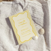 Moderne Boter Geel bruiloft uitnodiging