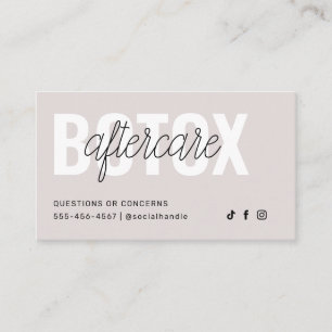 Moderne Botox Aftercare Sjabloon Visitekaartje